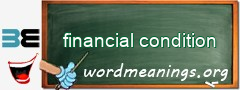 WordMeaning blackboard for financial condition